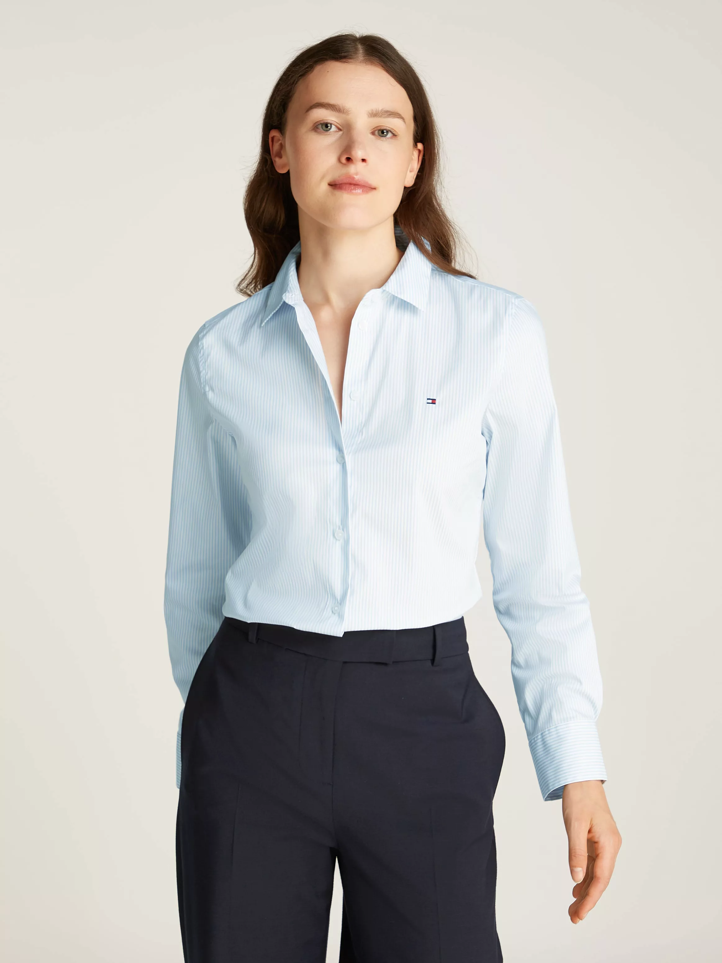 Tommy Hilfiger Hemdbluse ESS POPLIN REGULAR SHIRT im klassischen Stil günstig online kaufen