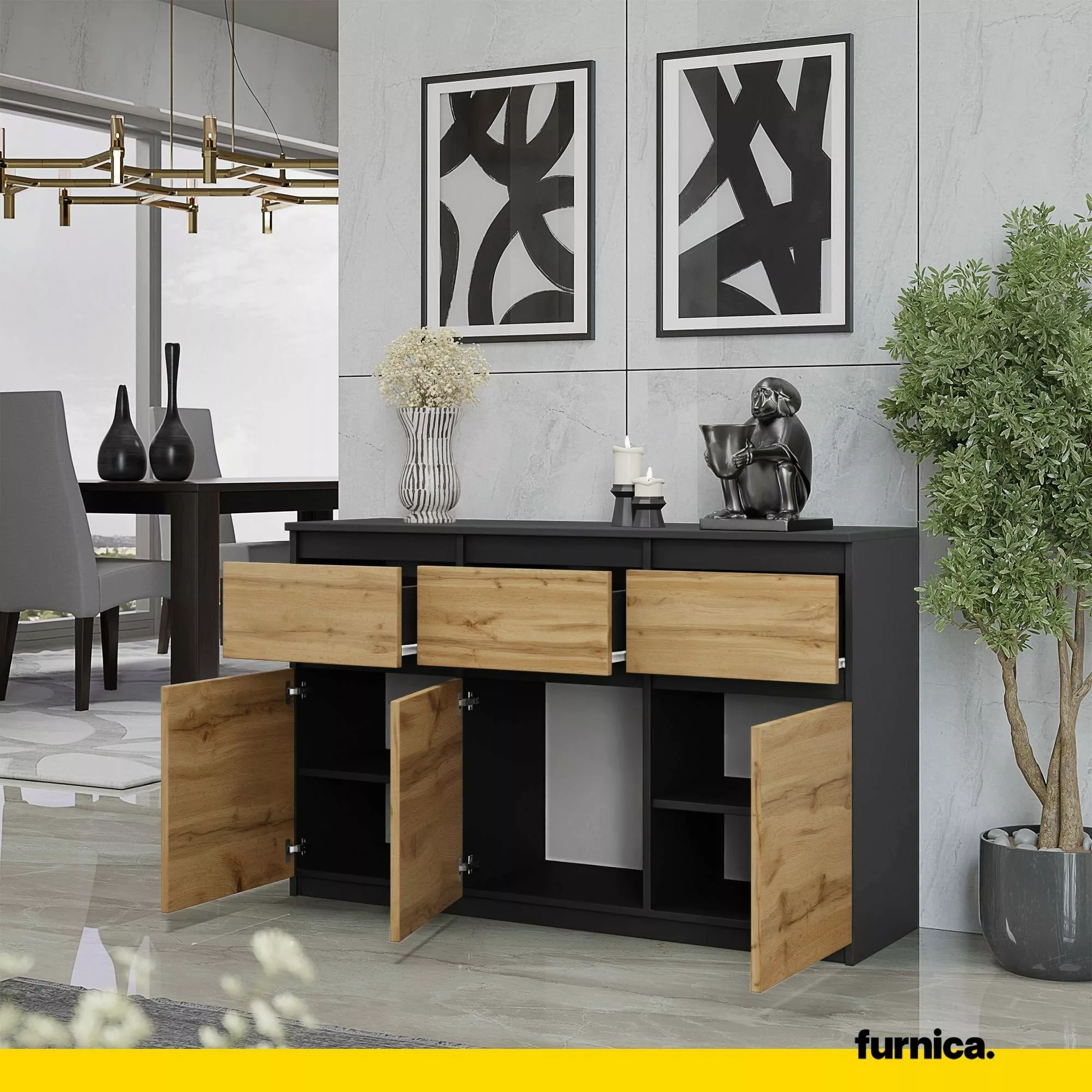Furnica Sideboard NOAH, 3 Schubladen und günstig online kaufen