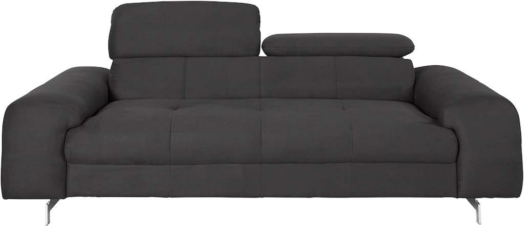 COTTA 3-Sitzer "Chef", Big-Sofa mit Kopfteilverstellung, edle Metallkufen günstig online kaufen