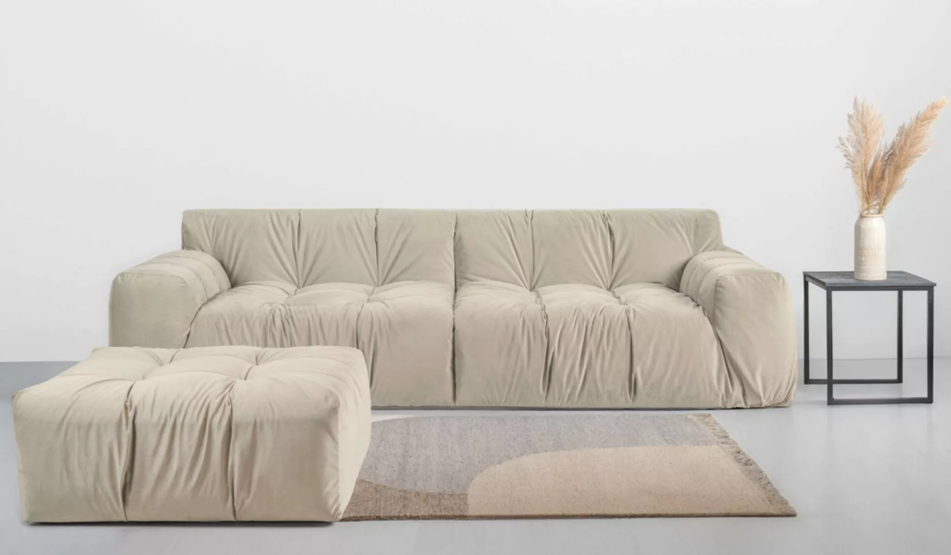 INOSIGN Polsterhocker "Calmara, weicher Lounge-Sitzkomfort", bodentief, Sam günstig online kaufen
