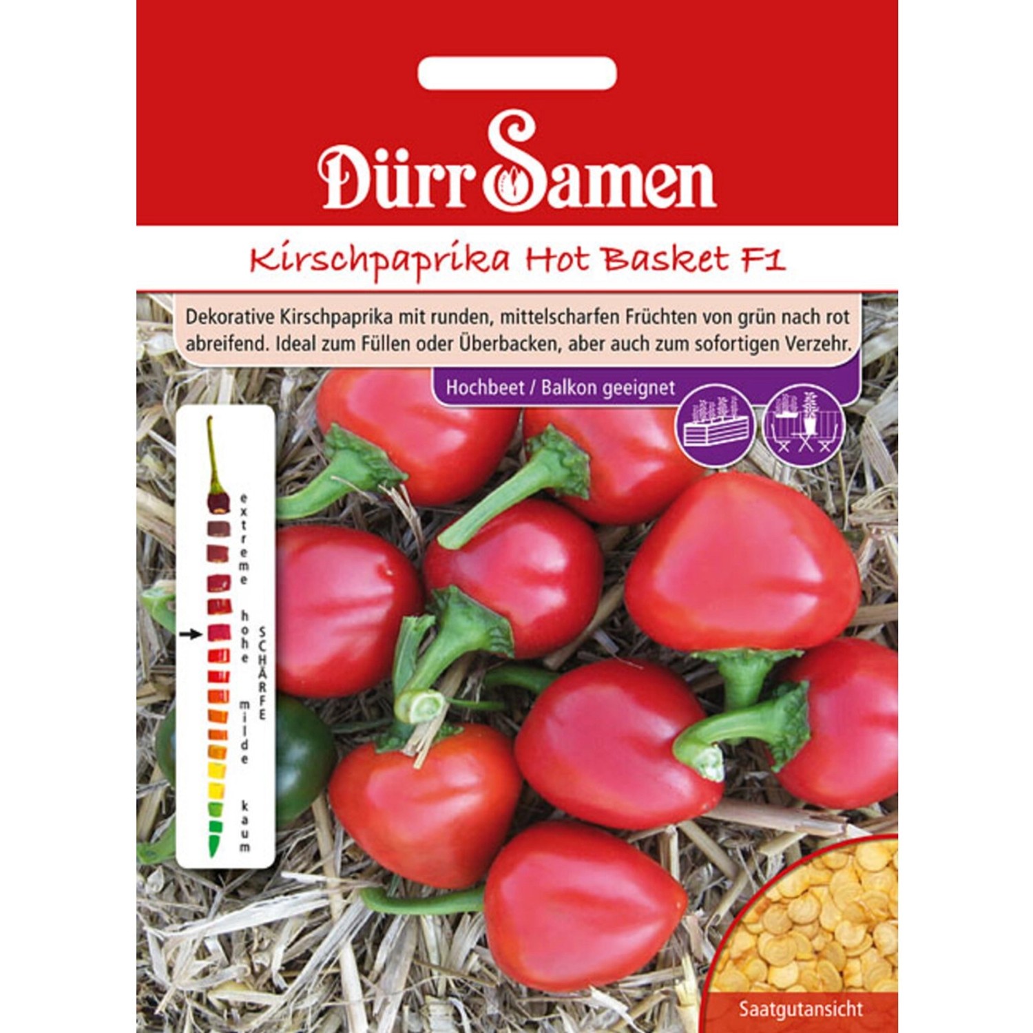 Dürr Samen Kirschpaprika Hot Basket F1 Saatgut günstig online kaufen