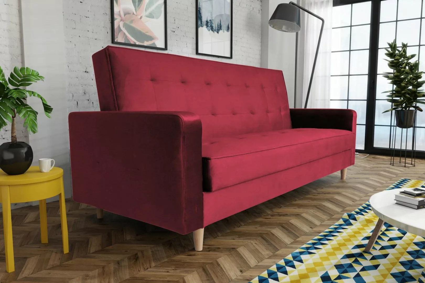 Beautysofa Schlafsofa Bamako, Sofa mit Schlaffunktion und Bettkasten, Polst günstig online kaufen