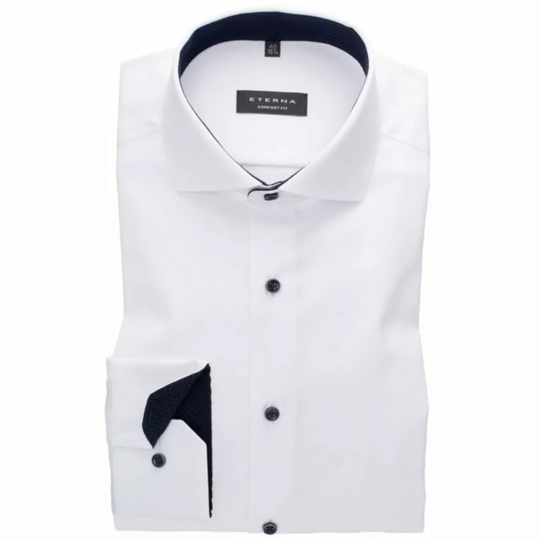 Eterna Businesshemd Große Größen Langarmhemd bügelfrei weiß blickdicht Eter günstig online kaufen