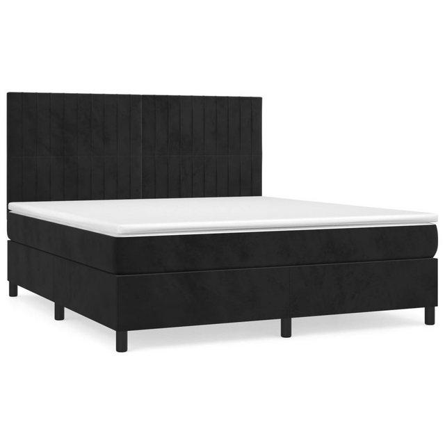 vidaXL Boxspringbett mit Matratze Schwarz 180x200 cm Samt1398045 günstig online kaufen