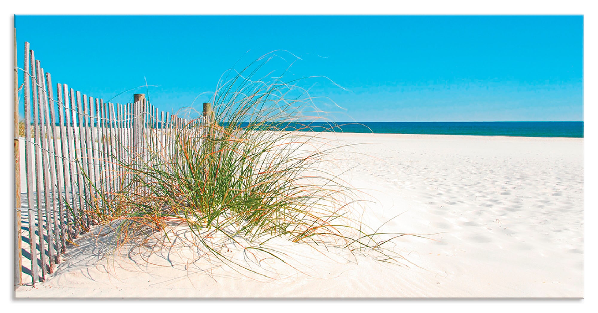 Artland Küchenrückwand "Schöne Sanddüne mit Gräsern und Zaun", (1 tlg.), Al günstig online kaufen