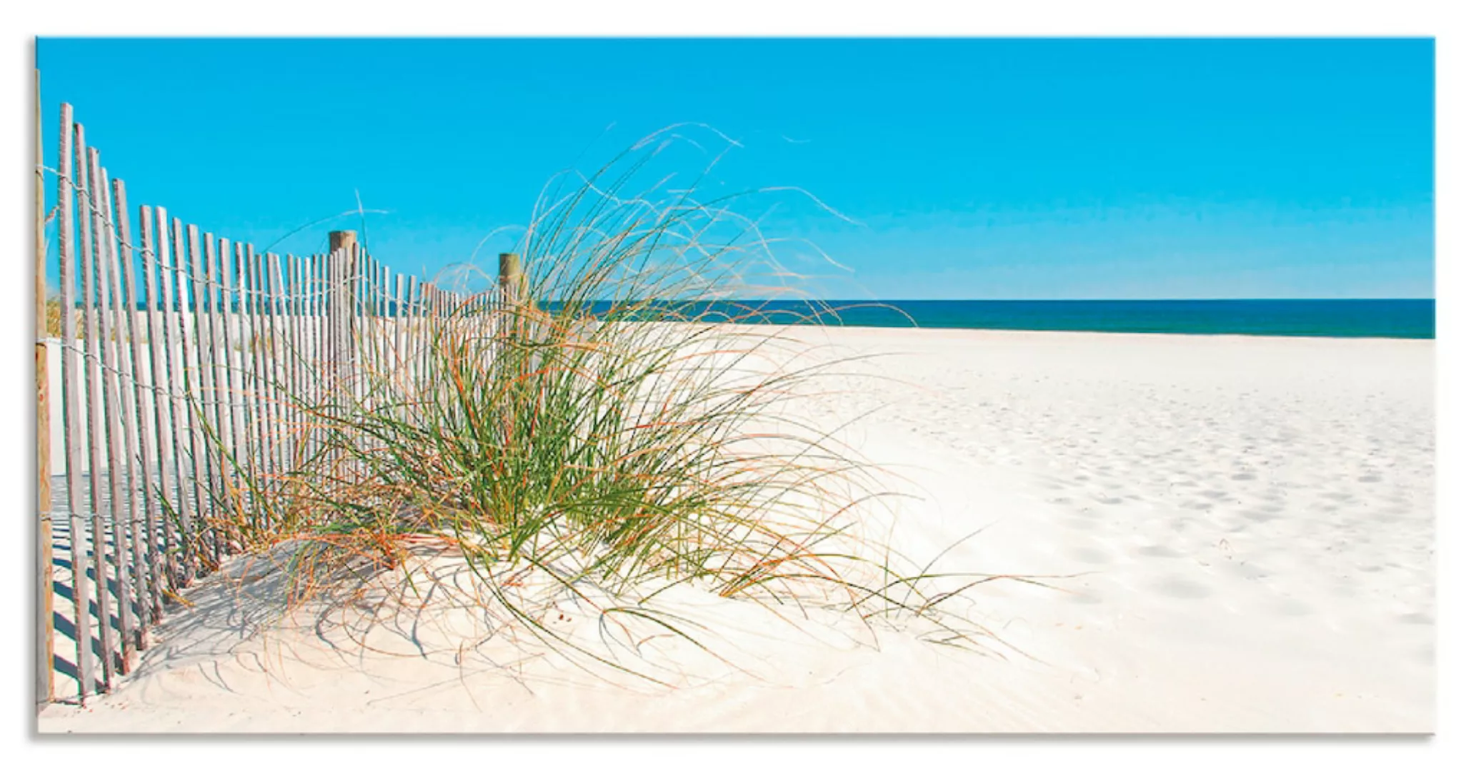 Artland Küchenrückwand "Schöne Sanddüne mit Gräsern und Zaun", (1 tlg.), Al günstig online kaufen