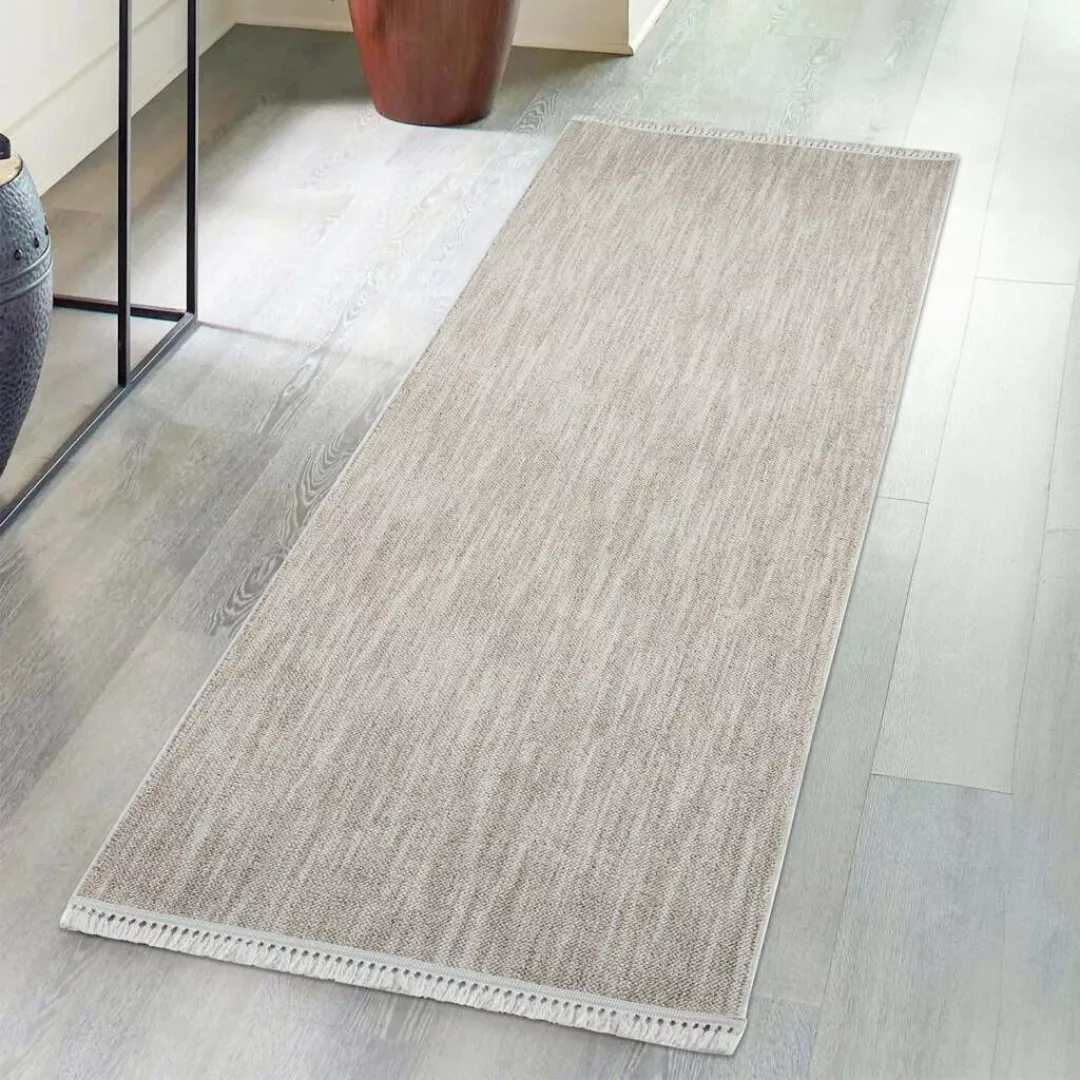 Carpet City Teppich »CLASICO 0052«, rechteckig, Kurzflor, Fransen, Meliert, günstig online kaufen