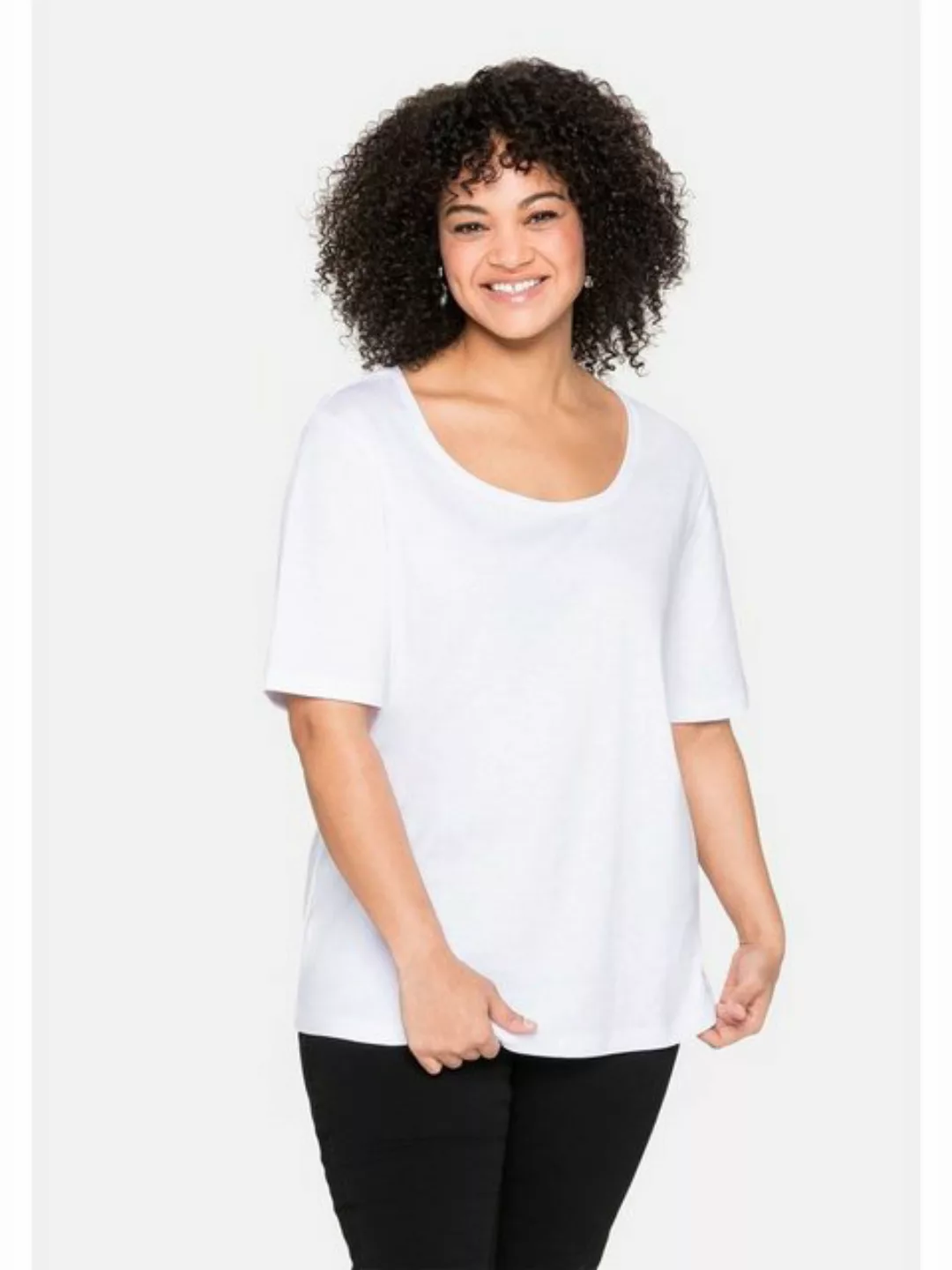 Sheego T-Shirt "Große Größen", aus reiner Baumwolle günstig online kaufen
