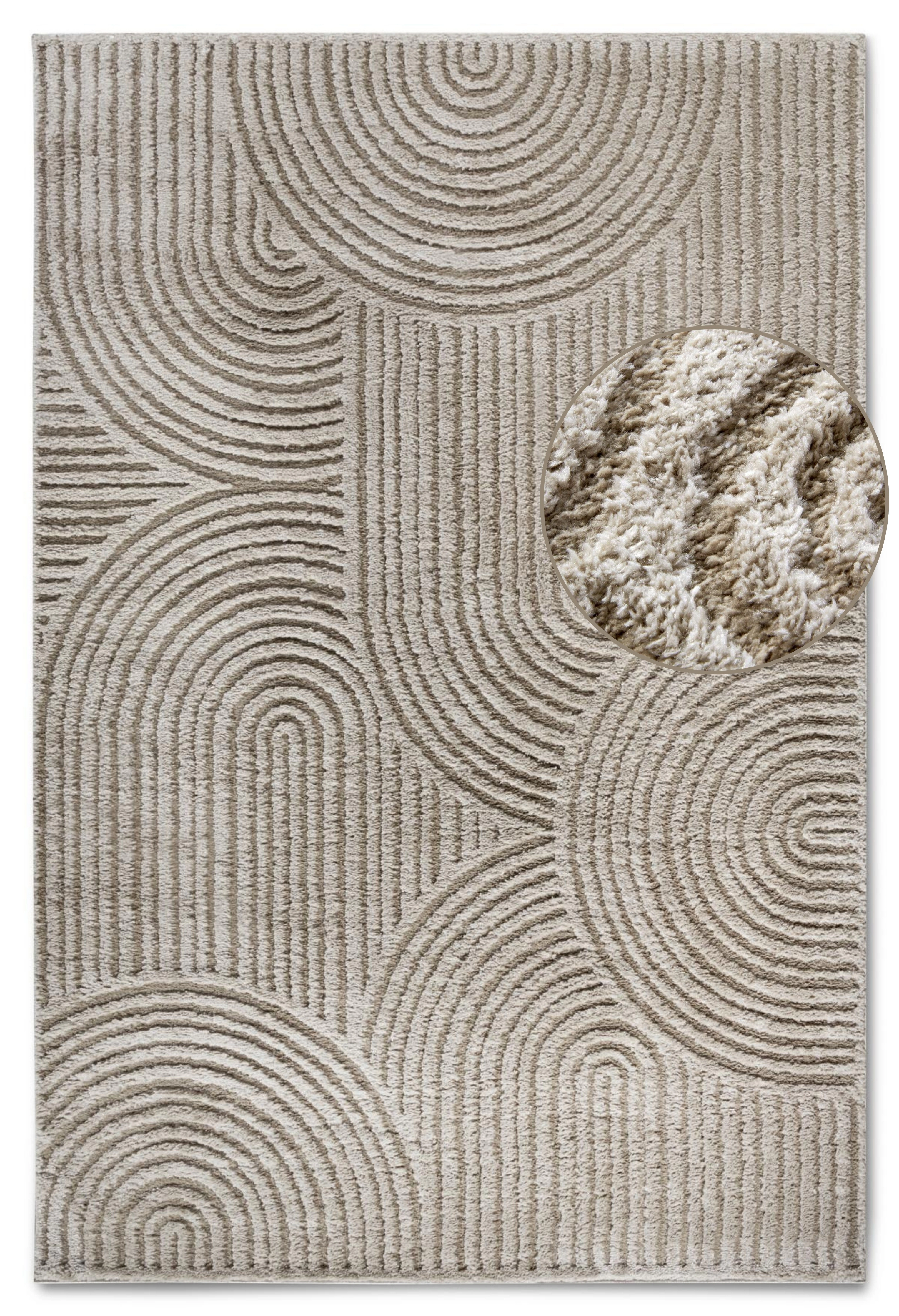 ELLE DECORATION Hochflor-Teppich »Chappe«, rechteckig, 18 mm Höhe, Shaggy, günstig online kaufen