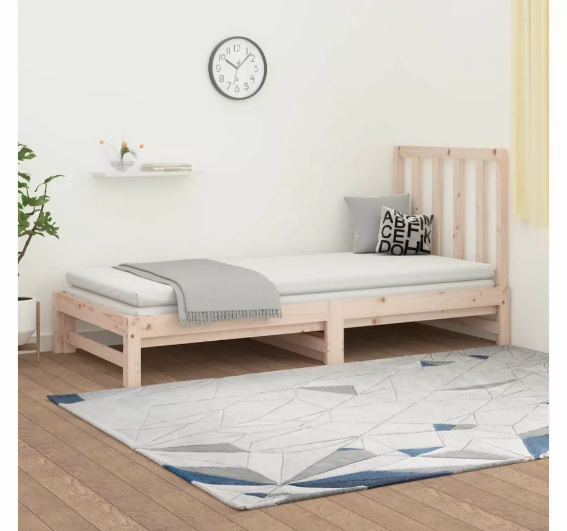 vidaXL Bett Tagesbett Ausziehbar 2x(90x200) cm Massivholz Kiefer günstig online kaufen