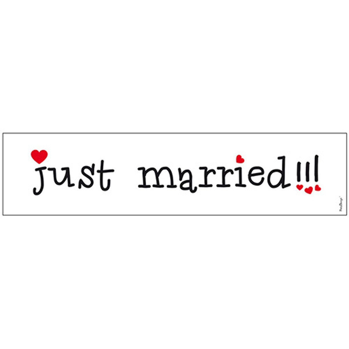 partydeco Hängedekoration Schild Just Married 50x11,5cm günstig online kaufen