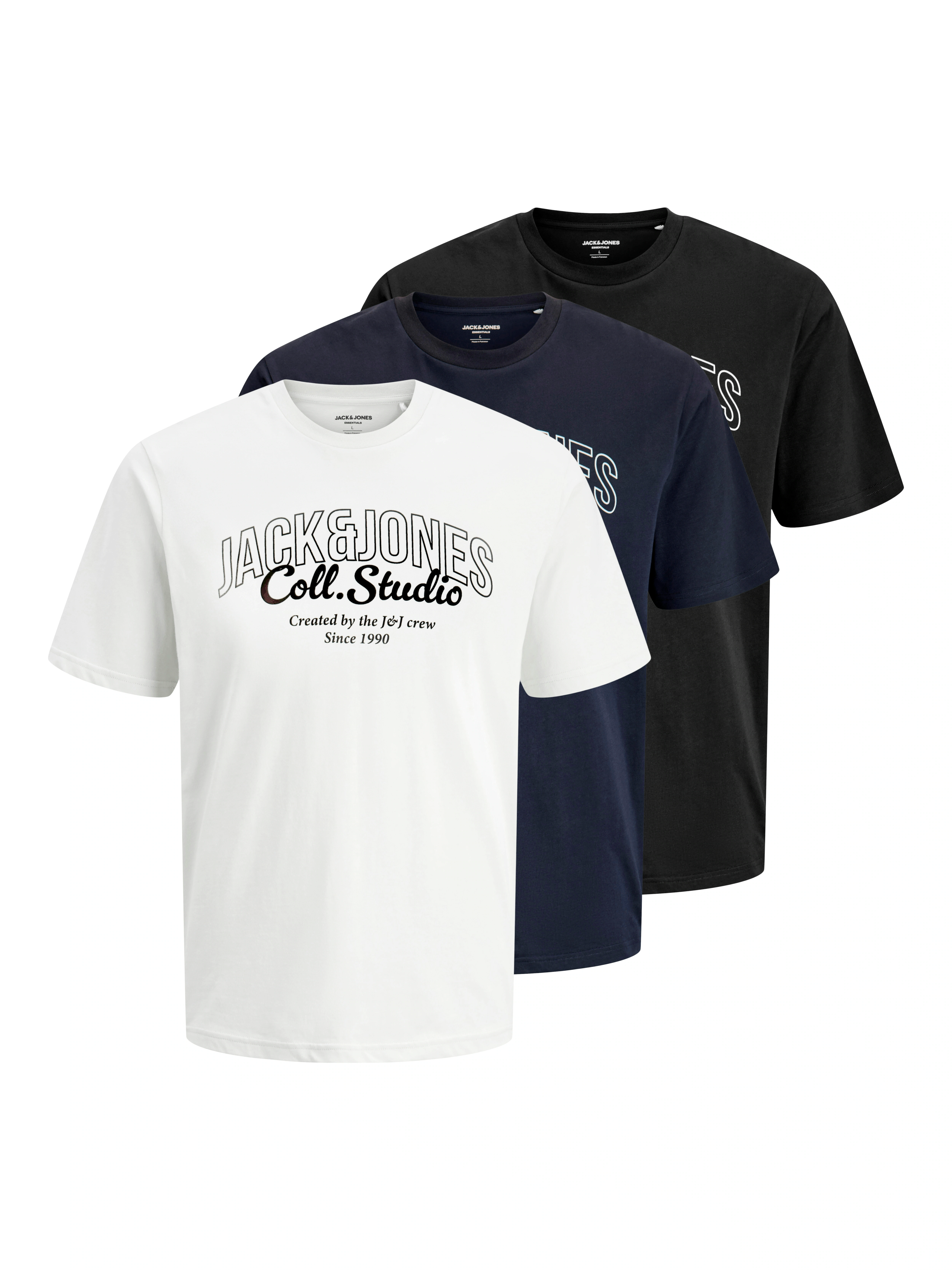 Jack & Jones Kurzarmshirt "JJMAKOTO TEE SS CREW NECK 3PK MP", (Packung, 3 t günstig online kaufen