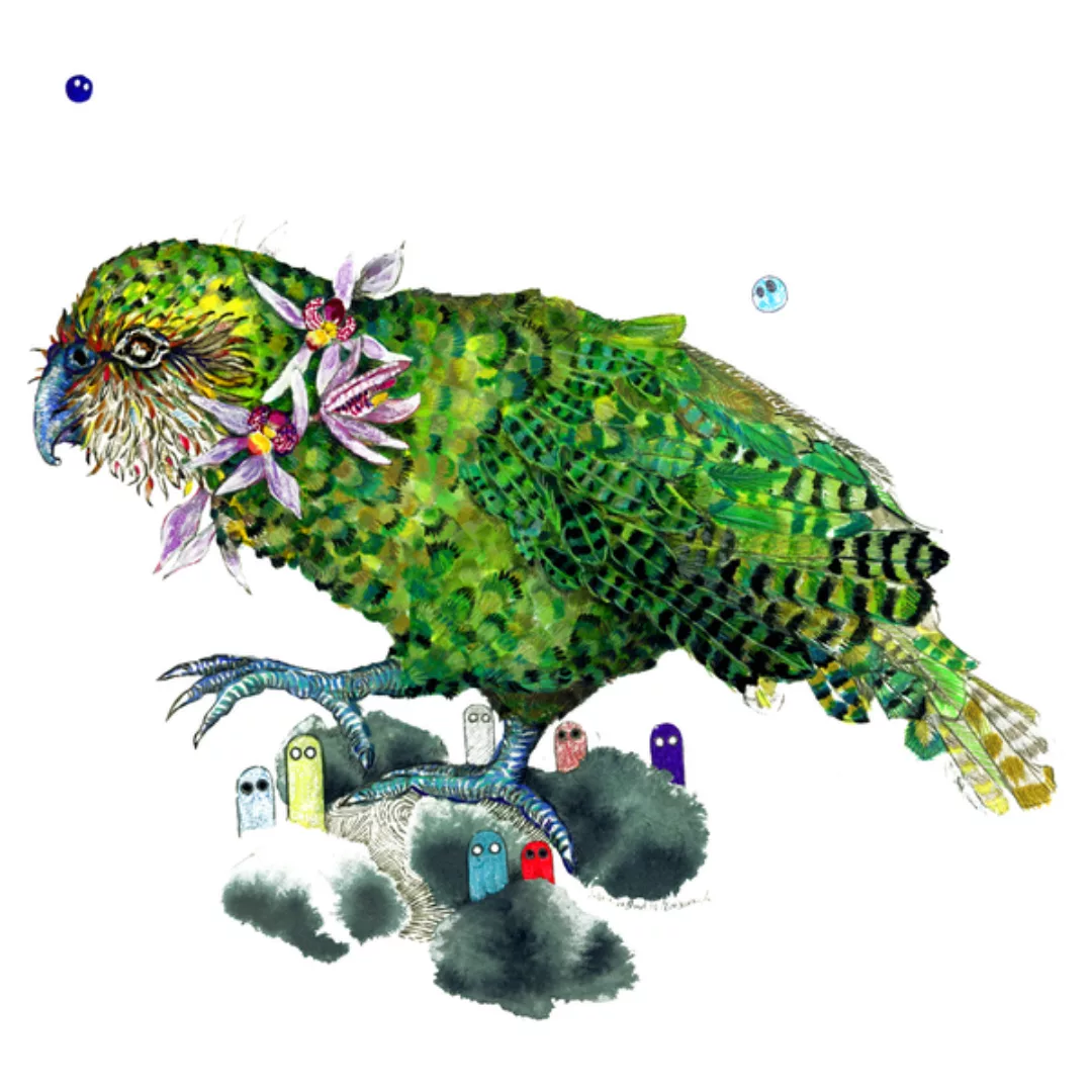 Kakapo - Frauenshirt Mit Print Aus Biobaumwolle günstig online kaufen