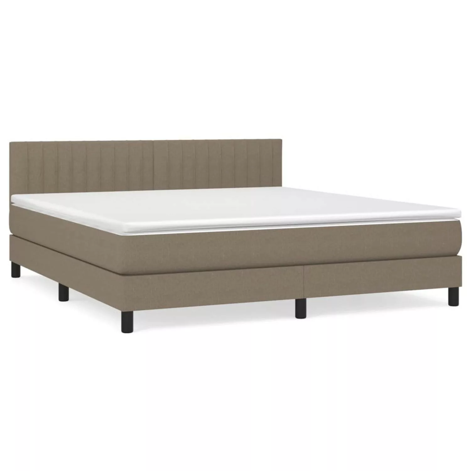 vidaXL Boxspringbett mit Matratze Taupe 160x200 cm Stoff1397887 günstig online kaufen