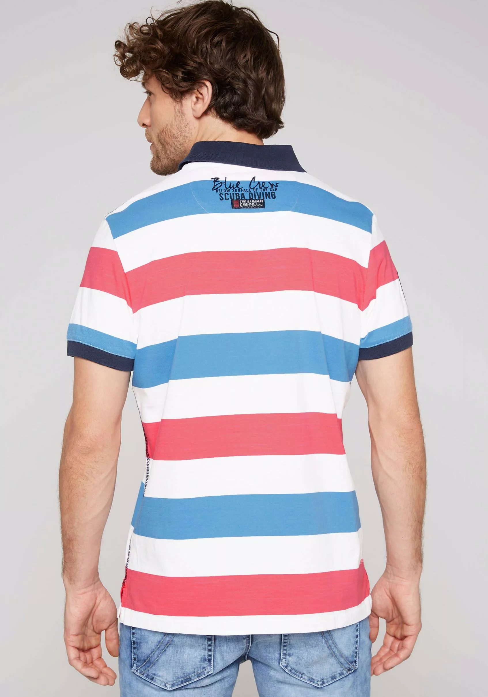 CAMP DAVID Poloshirt, mit Kontrastnähten an den Schultern günstig online kaufen