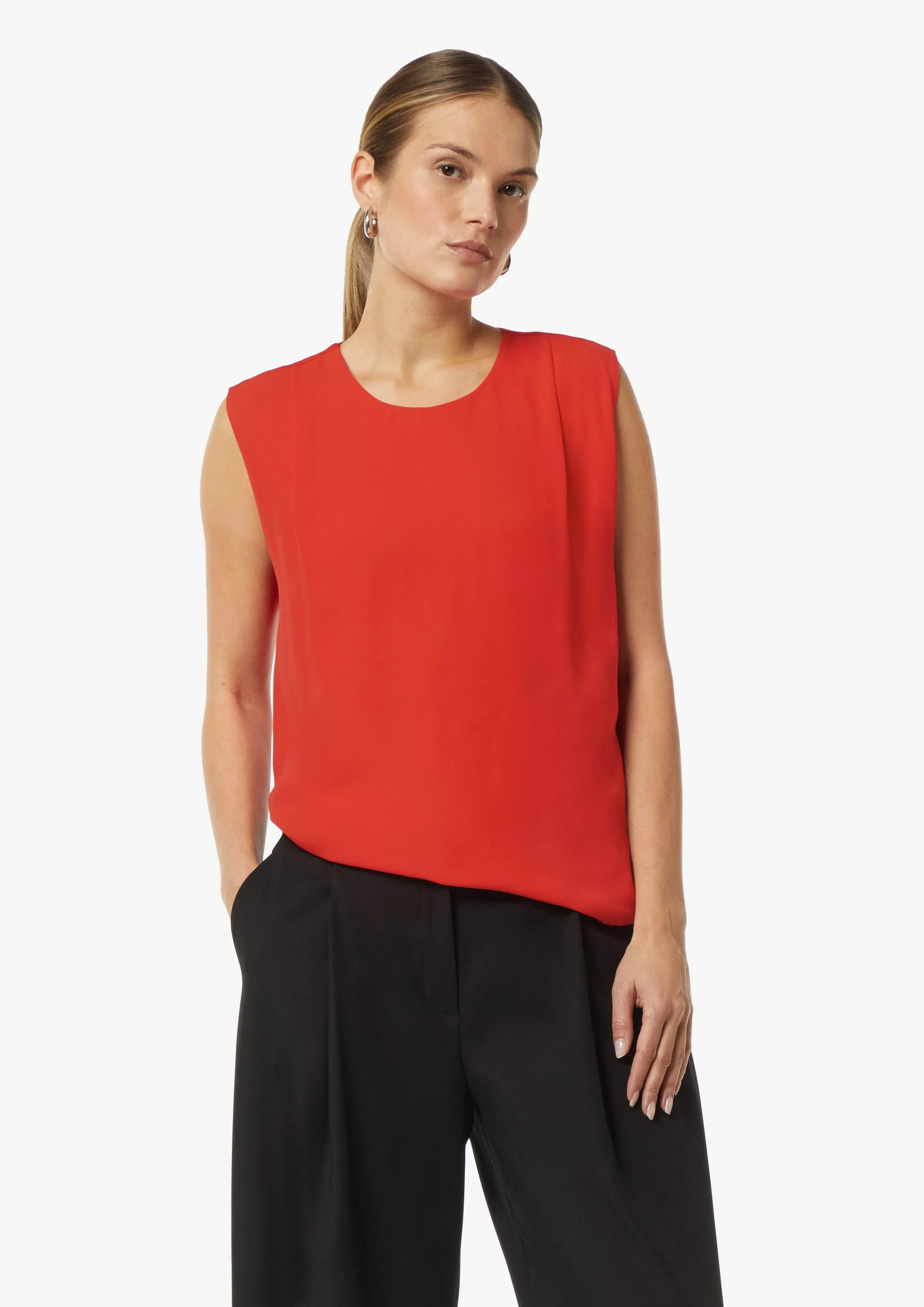 Comma Shirttop Viskose-Top im Fabricmix mit günstig online kaufen