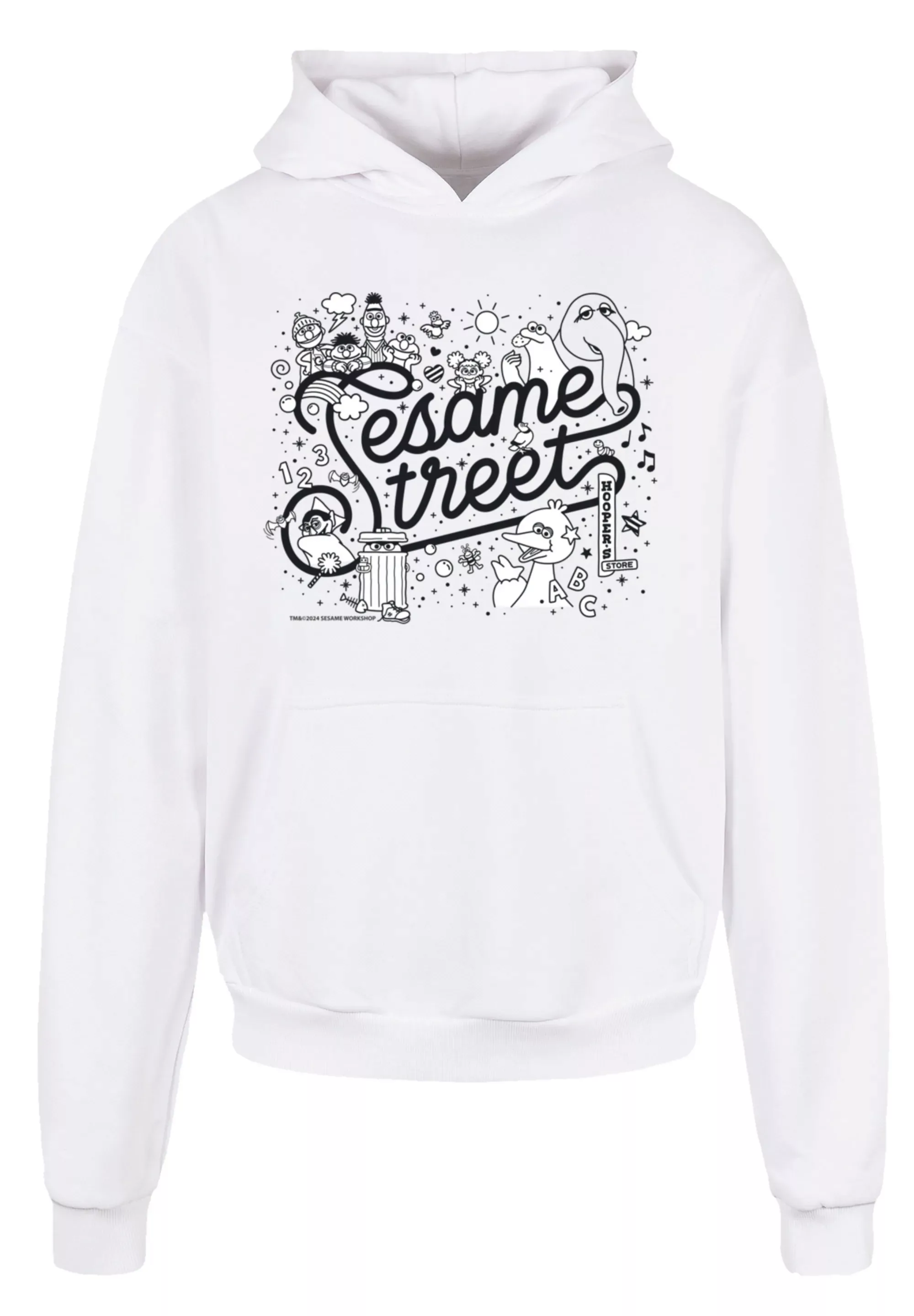 F4NT4STIC Kapuzenpullover "Sesamstraße Collage Black & White", Premium Qual günstig online kaufen