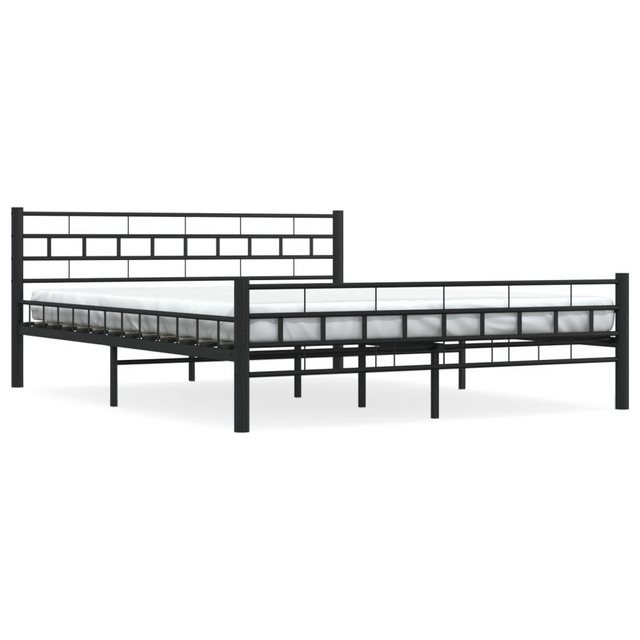 furnicato Bett Bettgestell Schwarz Stahl 160×200 cm günstig online kaufen