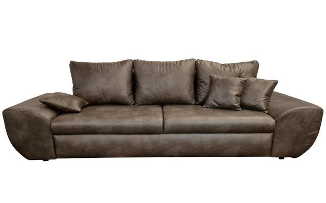 luma-home Big-Sofa 18008, mit Bettfunktion und Stauraum 275 cm breit, Welle günstig online kaufen