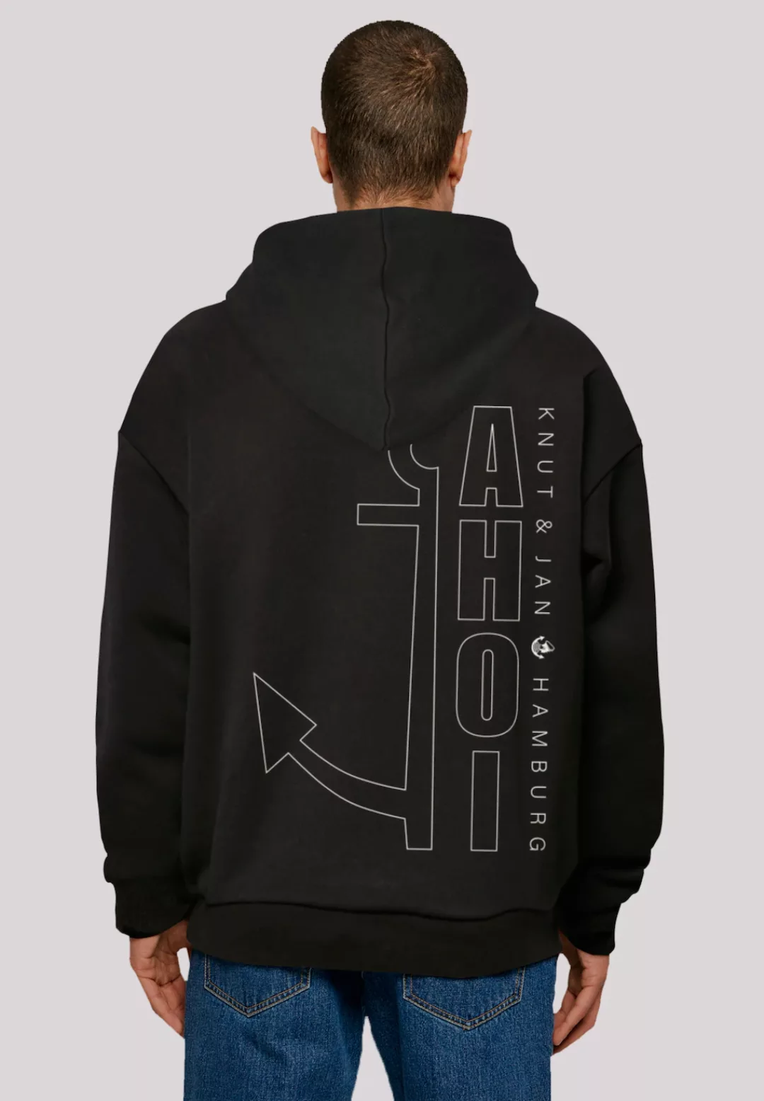 F4NT4STIC Kapuzenpullover "Ahoi Anker Outlines Knut & Jan Hamburg", Print günstig online kaufen