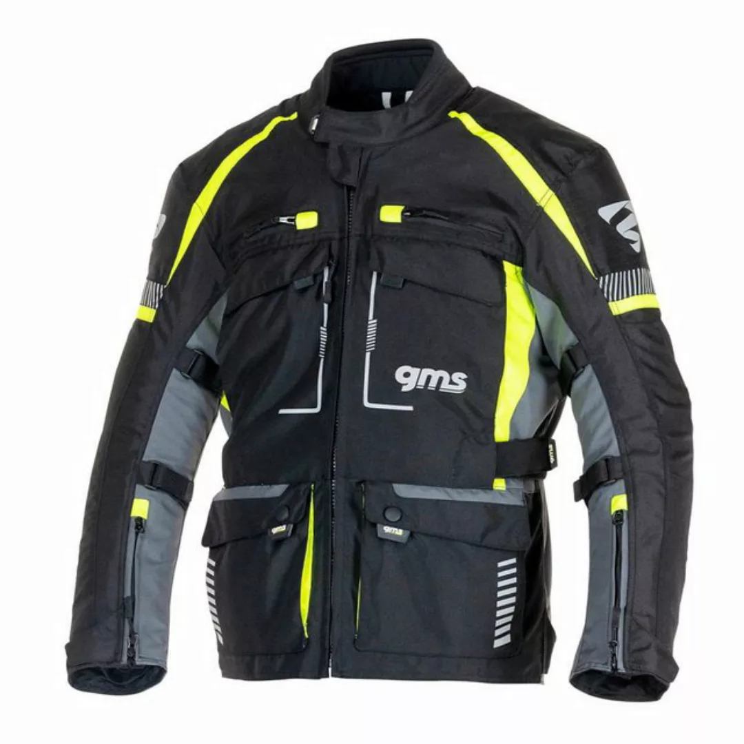 gms Motorradjacke GMS 3in1 Tourjacke Everest - schwarz-anthrazit-gelb 2XL günstig online kaufen