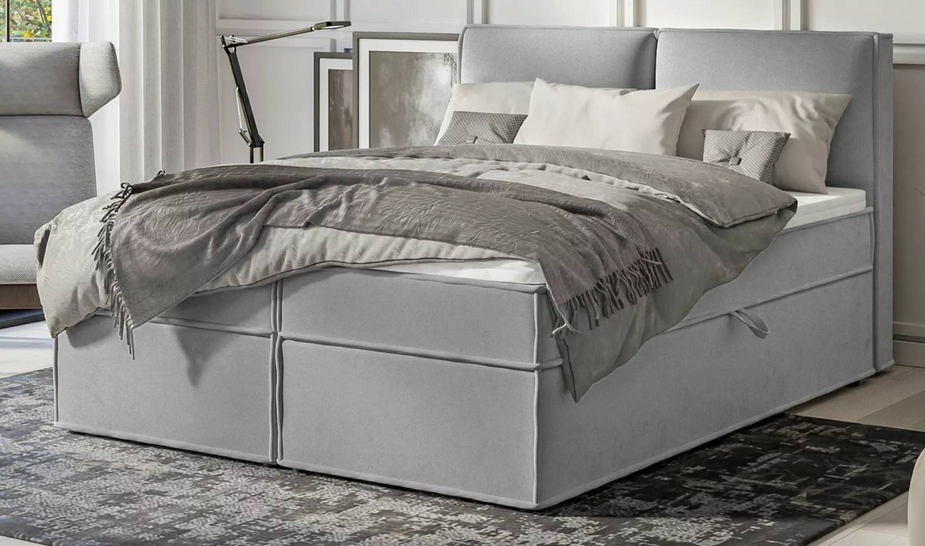 S-Style Möbel Boxspringbett Plaza, mit Topper und zwei Bettkästen günstig online kaufen