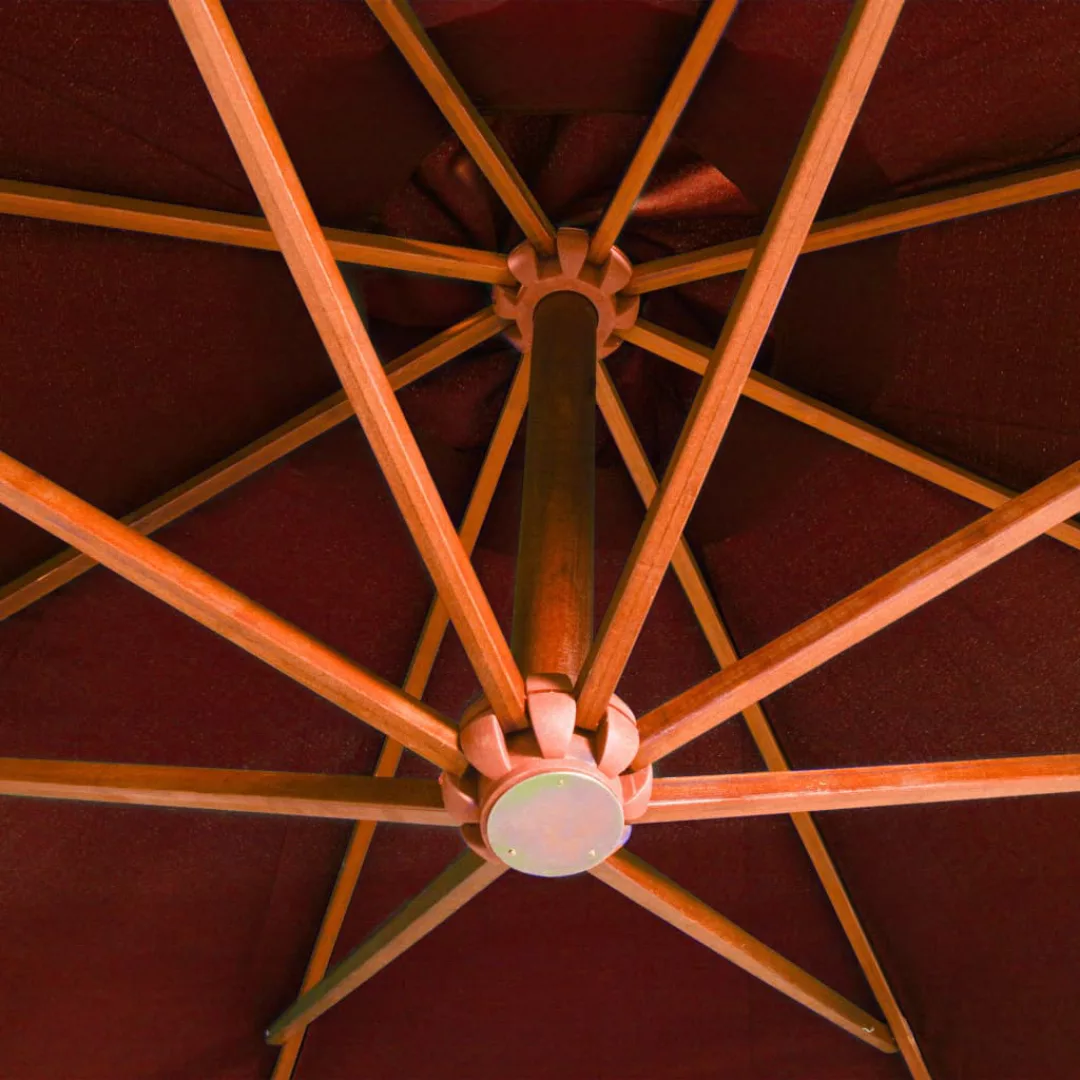 Ampelschirm Mit Mast Terracotta-rot 3,5x2,9 M Massivholz Tanne günstig online kaufen