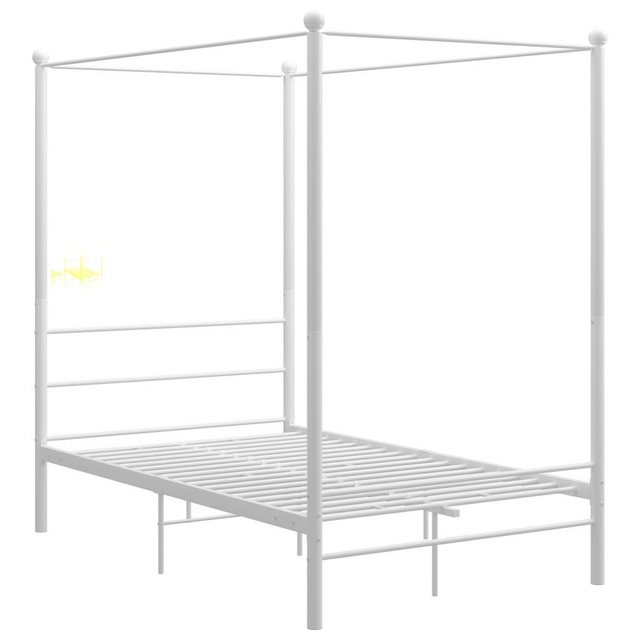 furnicato Bettgestell Himmelbett Weiß Metall 140x200 cm (1-tlg) günstig online kaufen