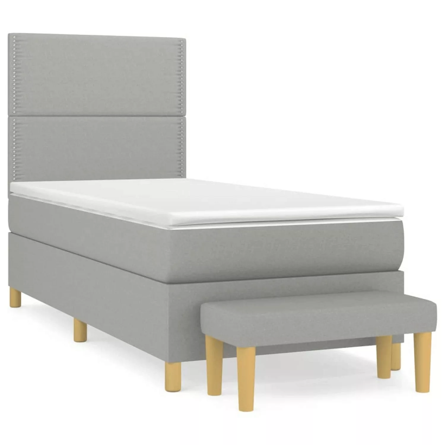 vidaXL Boxspringbett, Boxspringbett mit Matratze Rosa 90x190 cm Samt günstig online kaufen