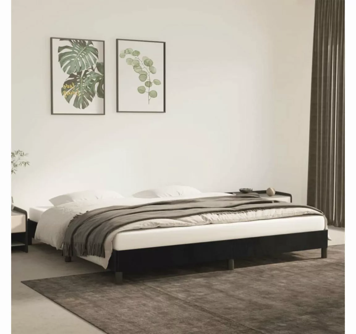 furnicato Bett Bettgestell Schwarz 200x200 cm Samt günstig online kaufen