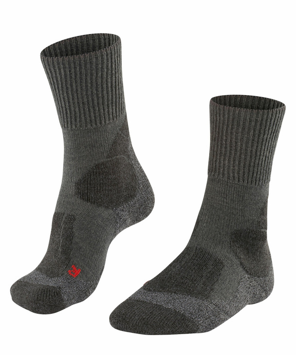 FALKE TK1 Damen Wandersocken, 41-42, Grau, Wolle, 16443-318004 günstig online kaufen