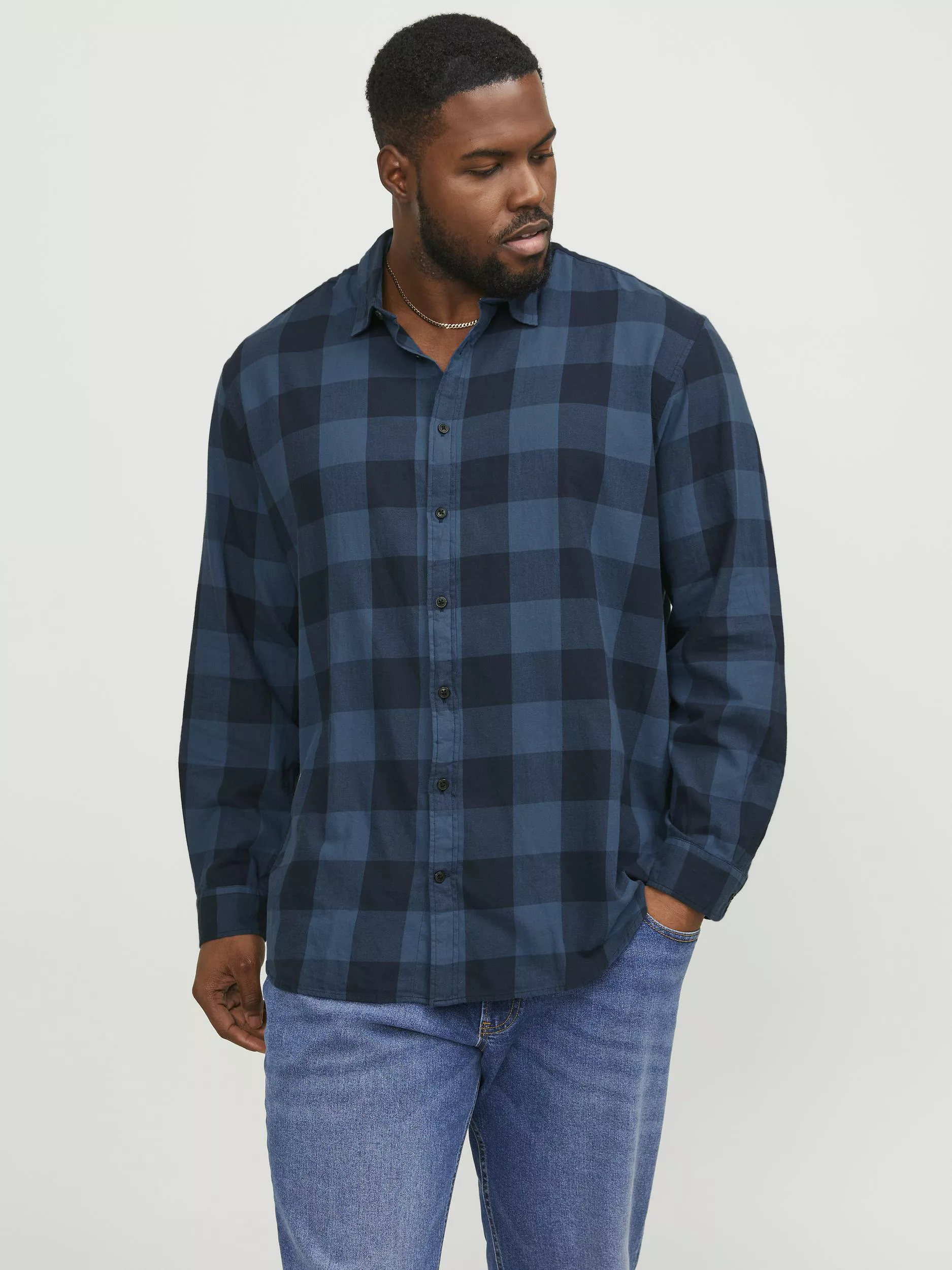 Jack & Jones PlusSize Karohemd JJEGINGHAM TWILL SHIRT L/S NOOS PLS günstig online kaufen