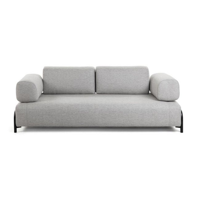 Natur24 Sofa Armlehne Compo 31 x 32 x 84 cm Hellgrau Wohnaccessoire günstig online kaufen