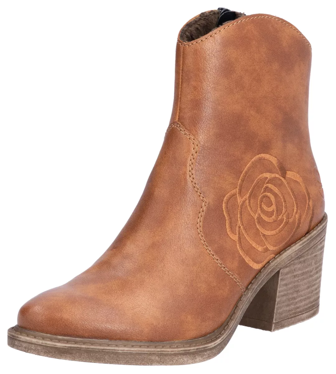 Rieker Westernstiefelette, Cowboyboots, Stiefelette, Blockabsatz, mit Blume günstig online kaufen