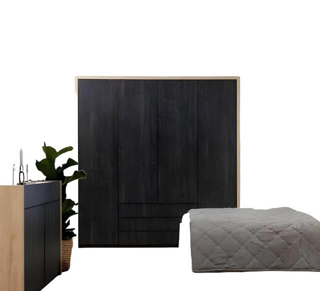 JVmoebel Kleiderschrank Kleiderschrank Schwarz Schlafzimmer Design Modern G günstig online kaufen