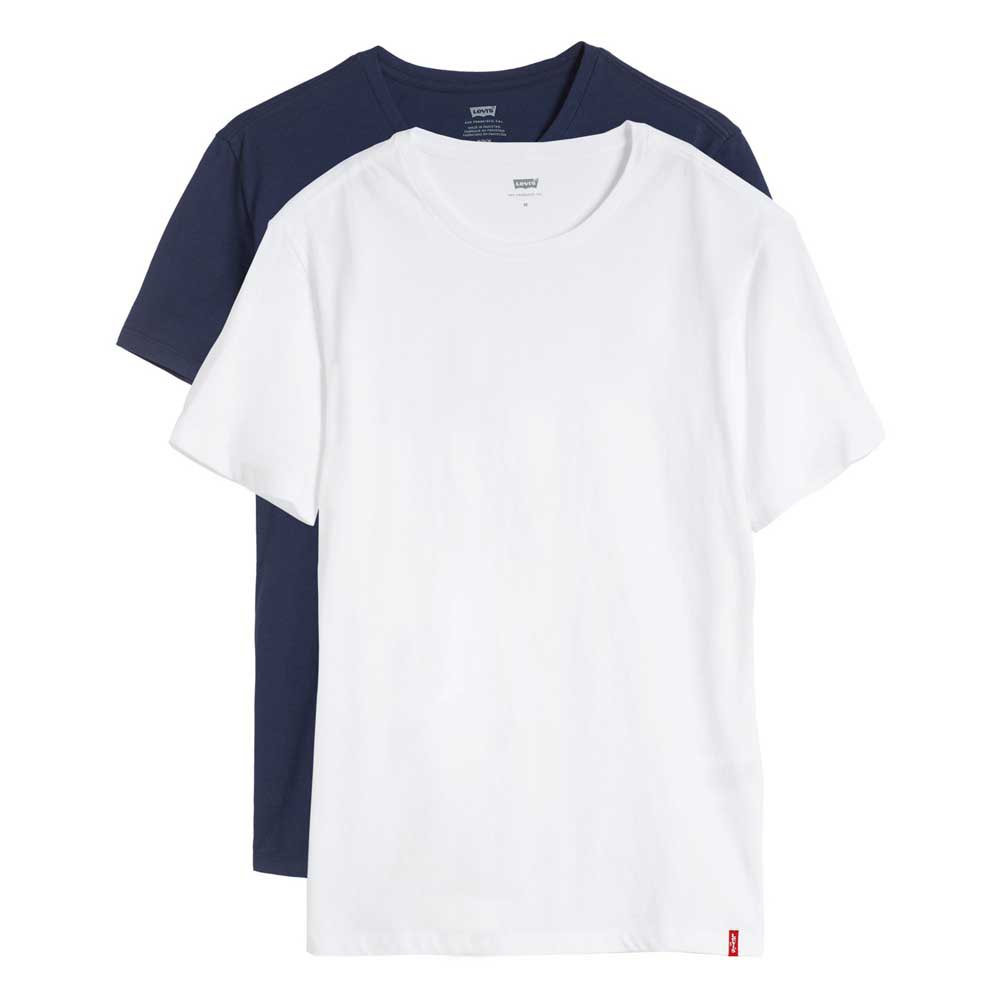 Levi´s ® Big&tall Kurzärmeliges T-shirt 2 Pack 2XL White / Dress Blue günstig online kaufen