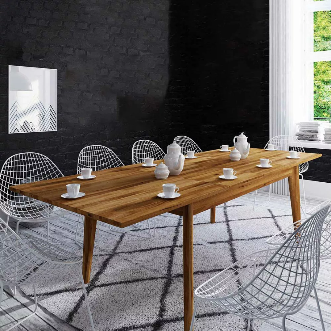 Tisch aus Wildeiche Massivholz 100 cm tief günstig online kaufen