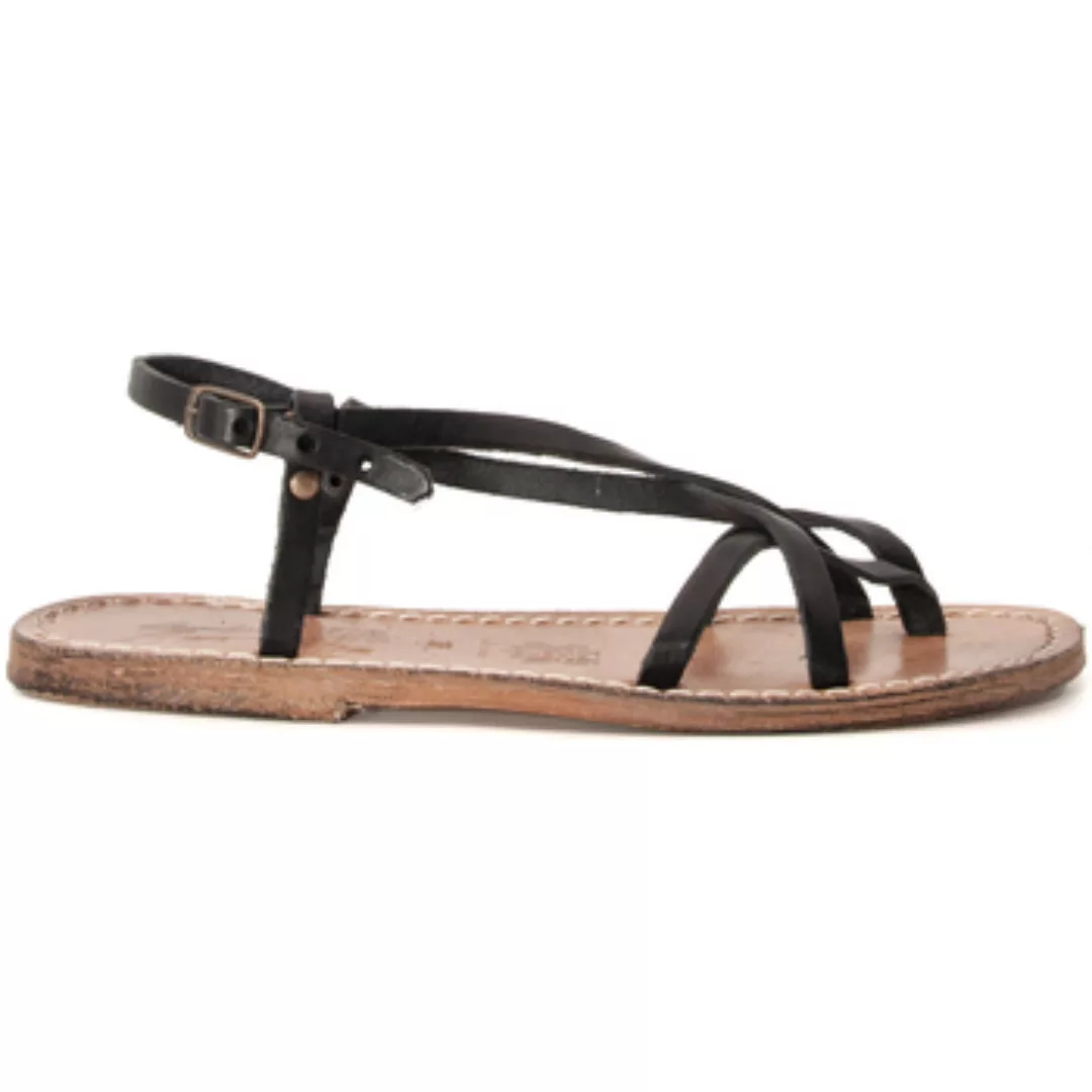 Gianluca - L'artigiano Del Cuoio  Sandalen GIANLUCA 537FT INCROCIATO NERO günstig online kaufen