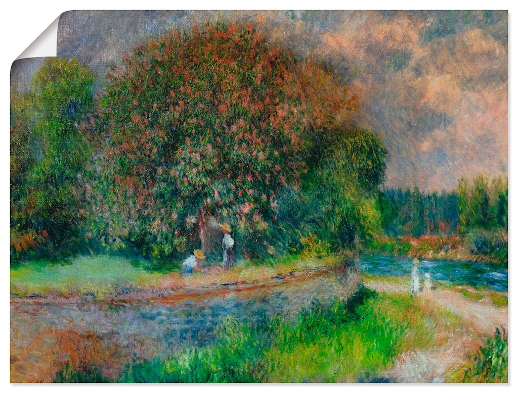Artland Wandbild "Blühender Kastanienbaum", Wiesen & Bäume, (1 St.), als Le günstig online kaufen