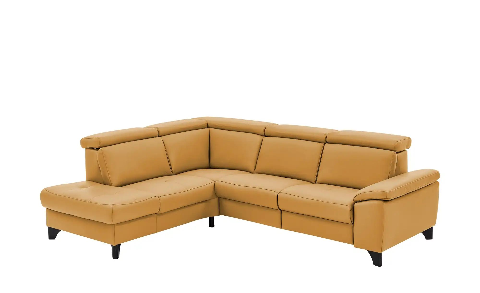 meinSofa Ecksofa Echtleder Linda ¦ gelb ¦ Maße (cm): B: 261 H: 98 T: 209 Po günstig online kaufen