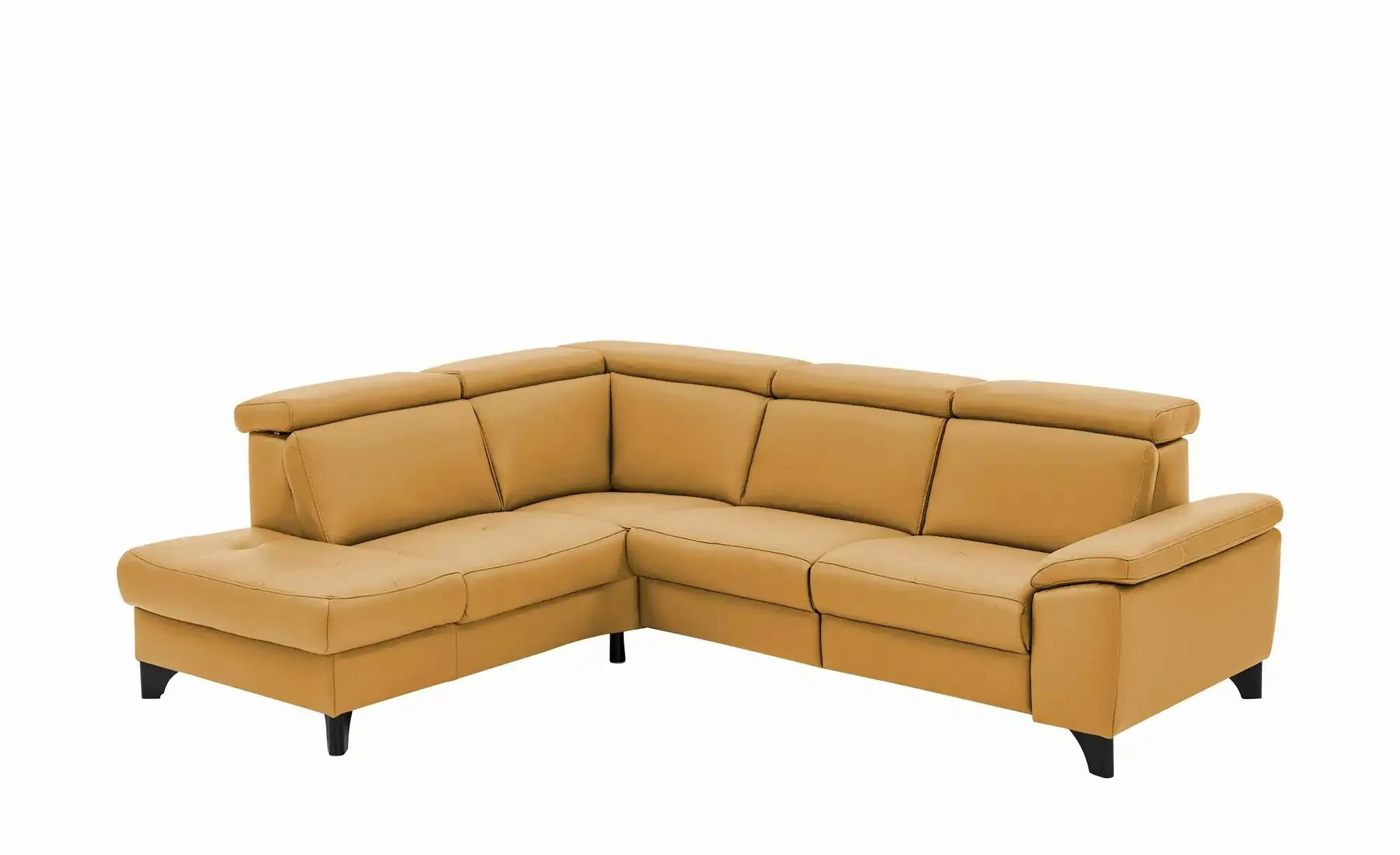 meinSofa Ecksofa Echtleder Linda ¦ gelb ¦ Maße (cm): B: 261 H: 98 T: 209.0 günstig online kaufen