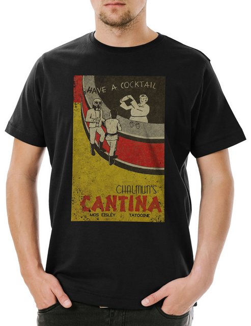 Urban Backwoods Print-Shirt Chalmun's Cantina Vintage I Herren T-Shirt Star günstig online kaufen