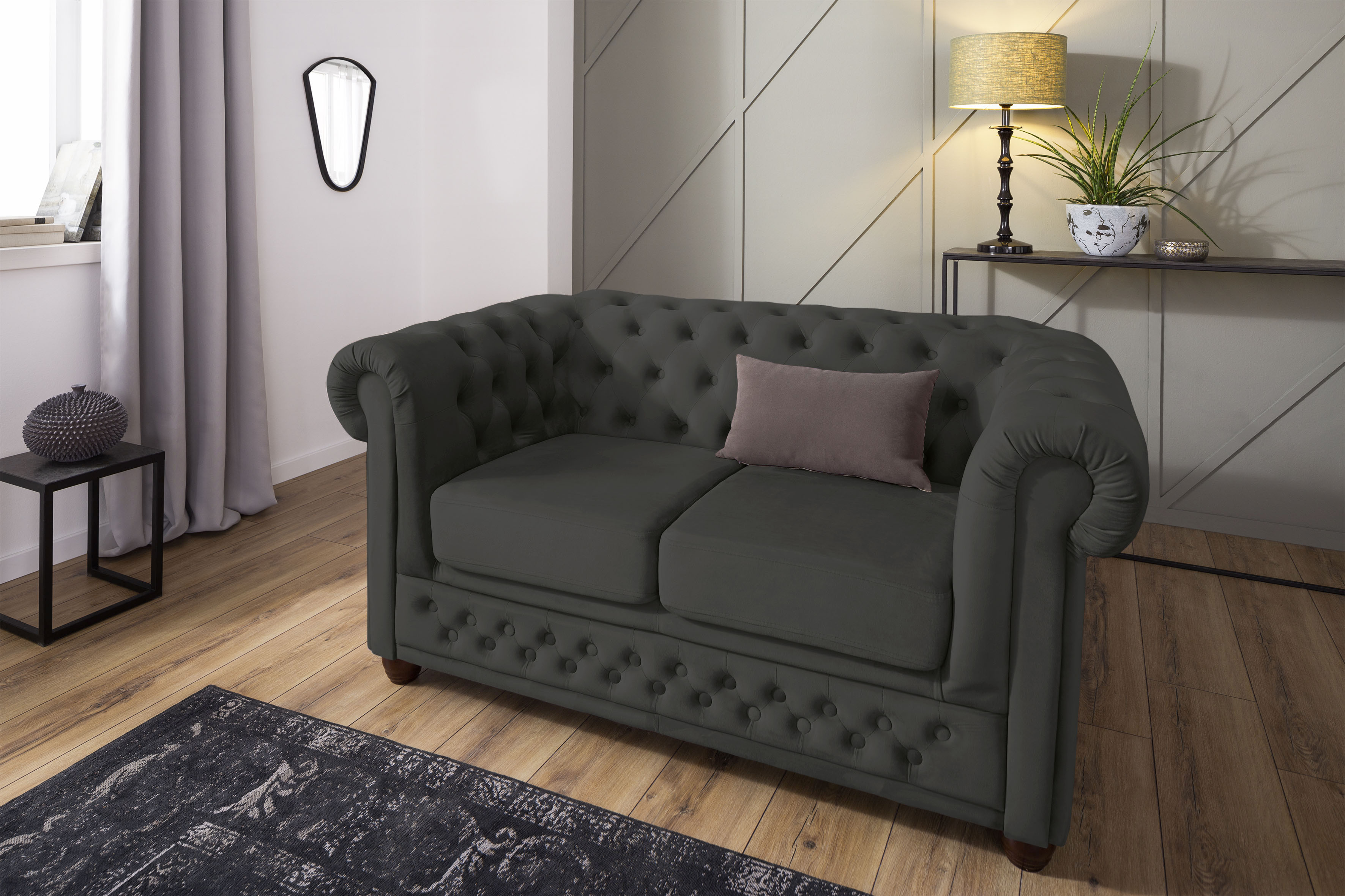 Home affaire Chesterfield-Sofa "New Castle", mit hochwertiger Knopfheftung günstig online kaufen