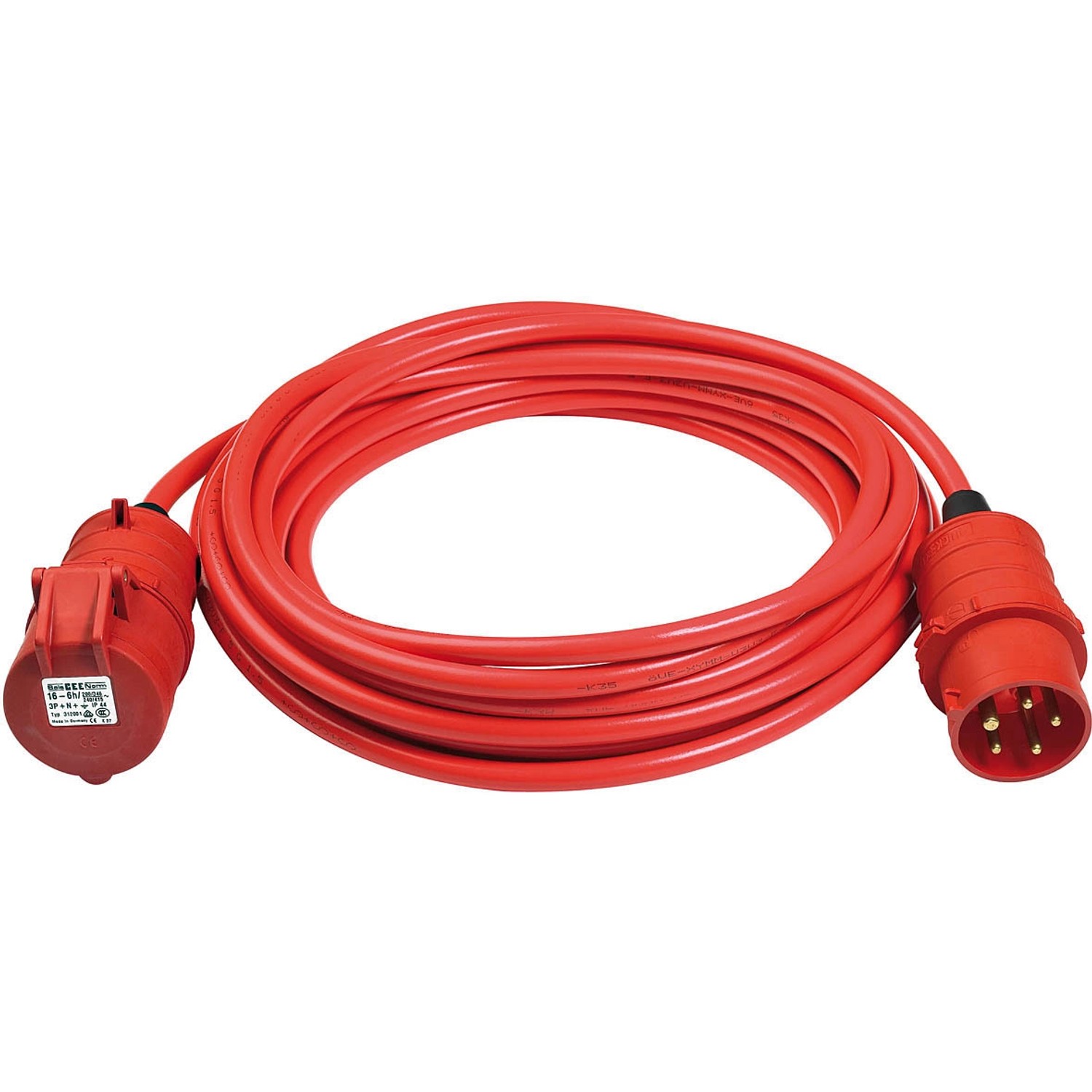 Bremaxx CEE Verlängerungskabel AT-N07V3V3-F 5G1,5 Rot 10 m günstig online kaufen