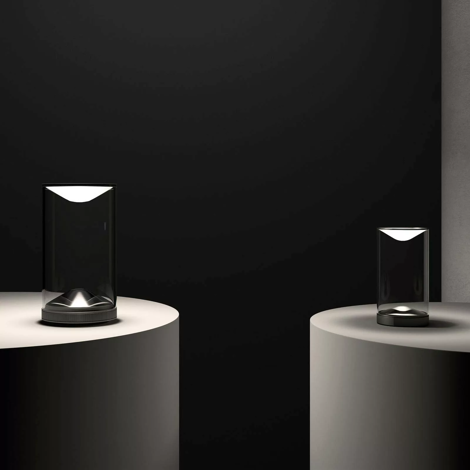 Lumina Eva LED-Tischlampe 3.000K Fuß schwarz Ø18cm günstig online kaufen