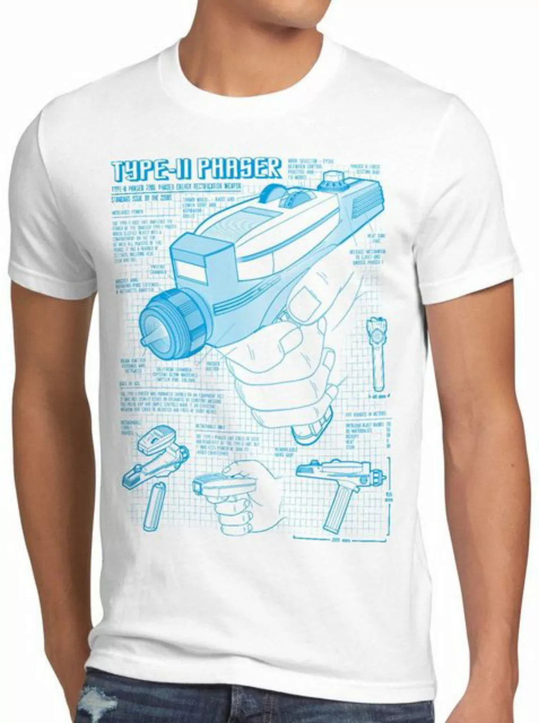 style3 Print-Shirt Herren T-Shirt Phaser 2265 Blaupause NCC-1701 trek trekk günstig online kaufen