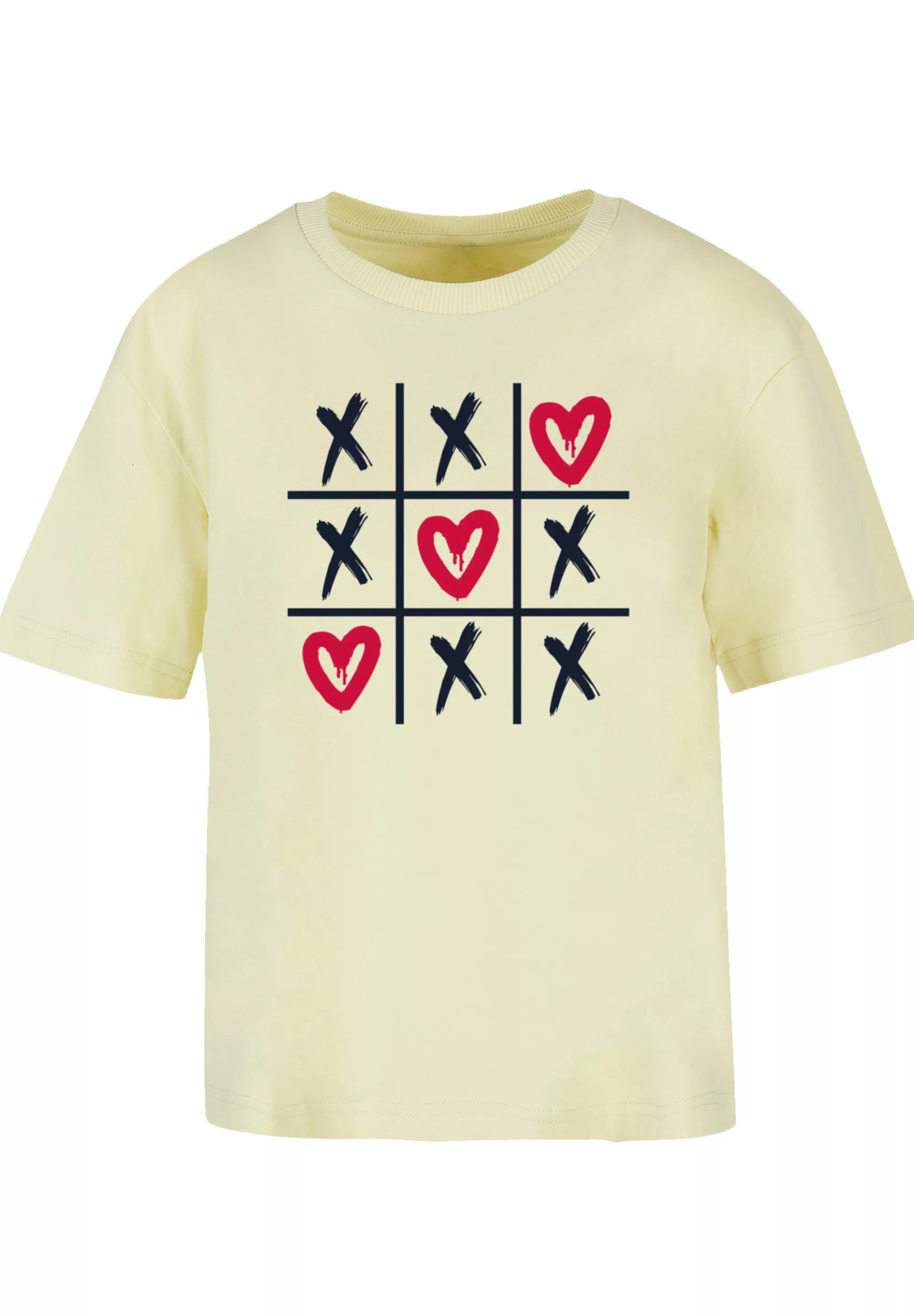 F4NT4STIC T-Shirt "Valentinstag Herz Tic Tac Toe", Premium Qualität günstig online kaufen