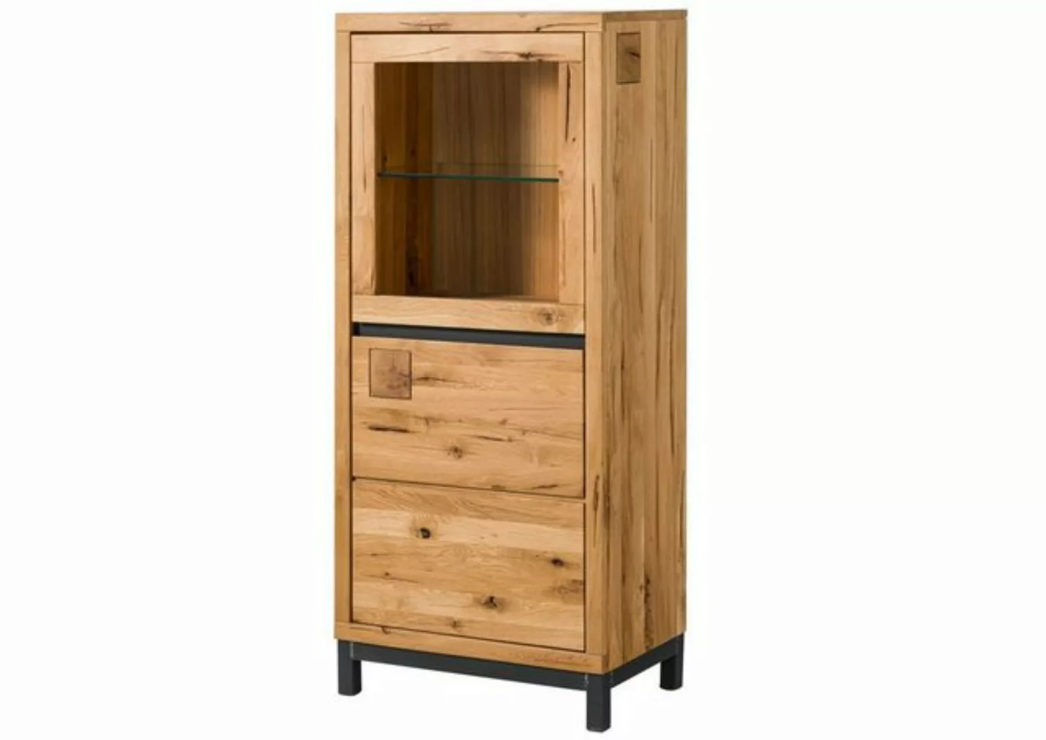 Massivmoebel24 Standvitrine (Vitrine Akazie 71x45x147 braun lackiert PURE A günstig online kaufen