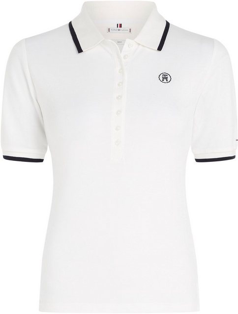 Tommy Hilfiger Poloshirt SLIM SMD TIPPING LYOCELL POLO SS mit kontrastfarbe günstig online kaufen