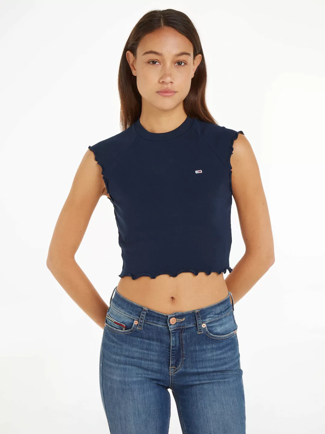 Tommy Jeans T-Shirt "TJW SLIM CRP BABYLOCK RIB TEE" günstig online kaufen